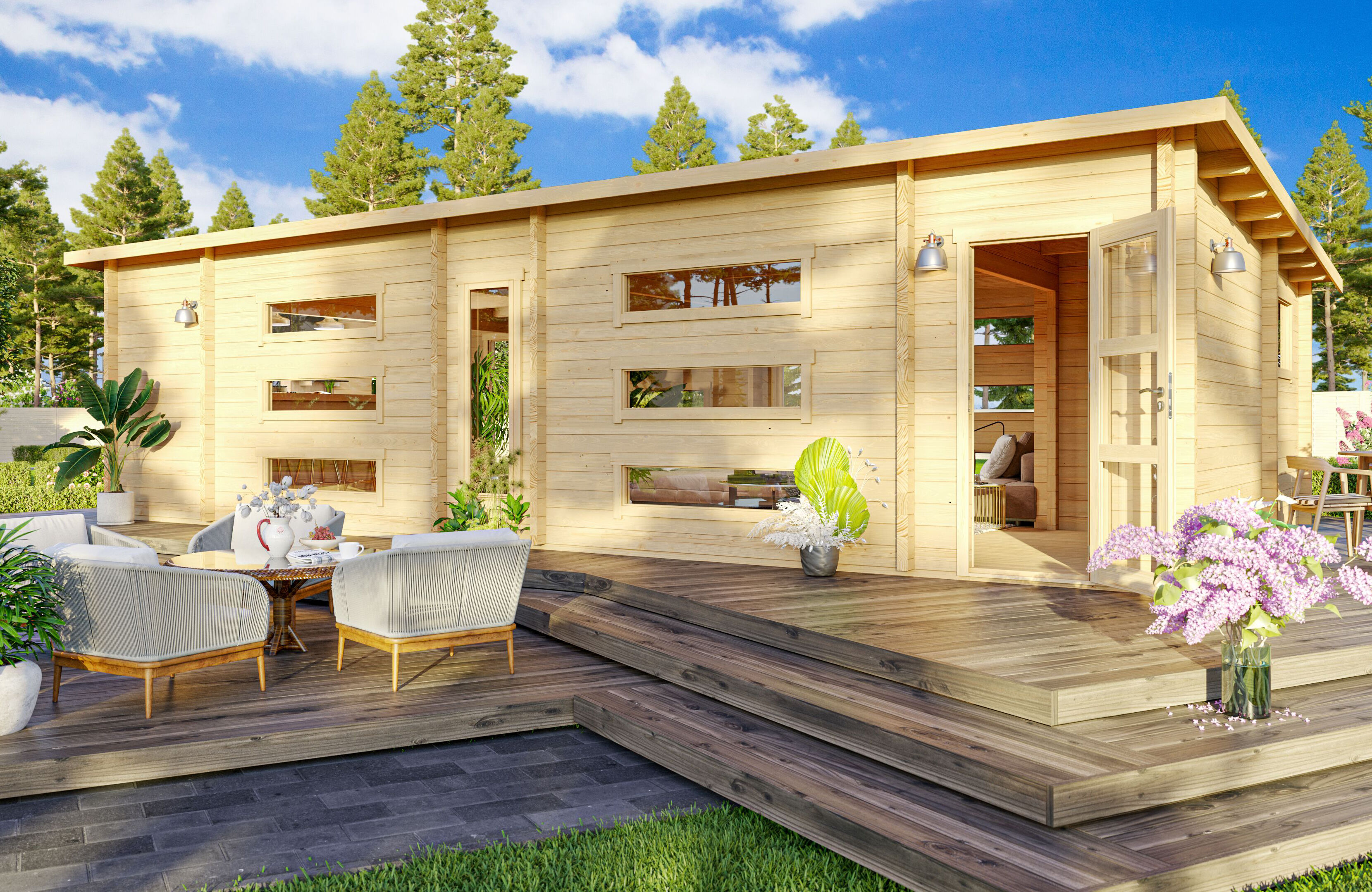 12% reduziert! 6 × 4 m | Gartenlounge Dundee 70 B | Pultdach | winterfest Unkategorisiert online kaufen