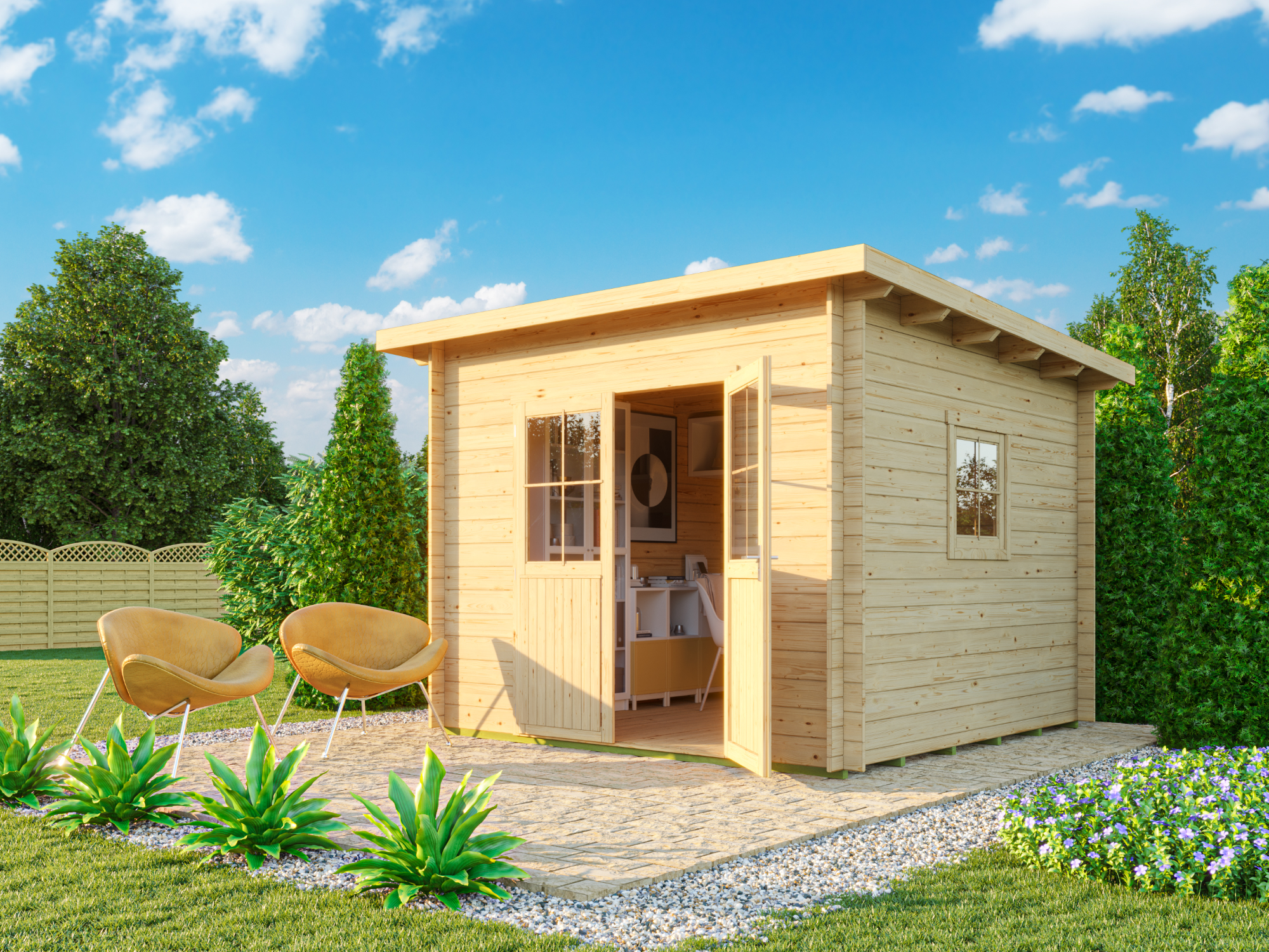 25% reduziert! 3 × 3 m | Pultdach Gartenlounge Ezra 3E Unkategorisiert online kaufen
