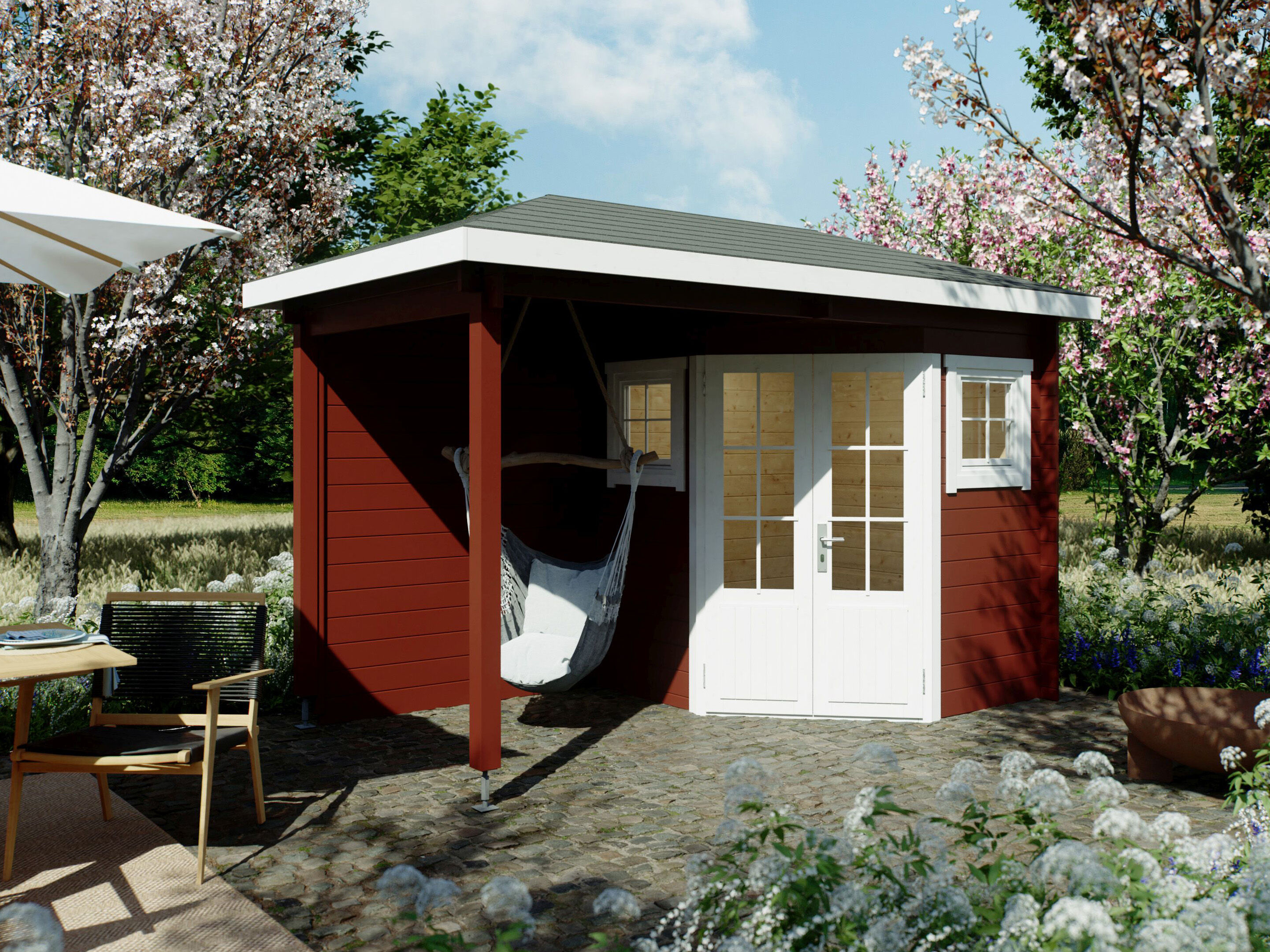 26% Discount! Fjordholz 5-Eck Gartenhaus Modell Evelyn 1B 4x4m Unkategorisiert online kaufen