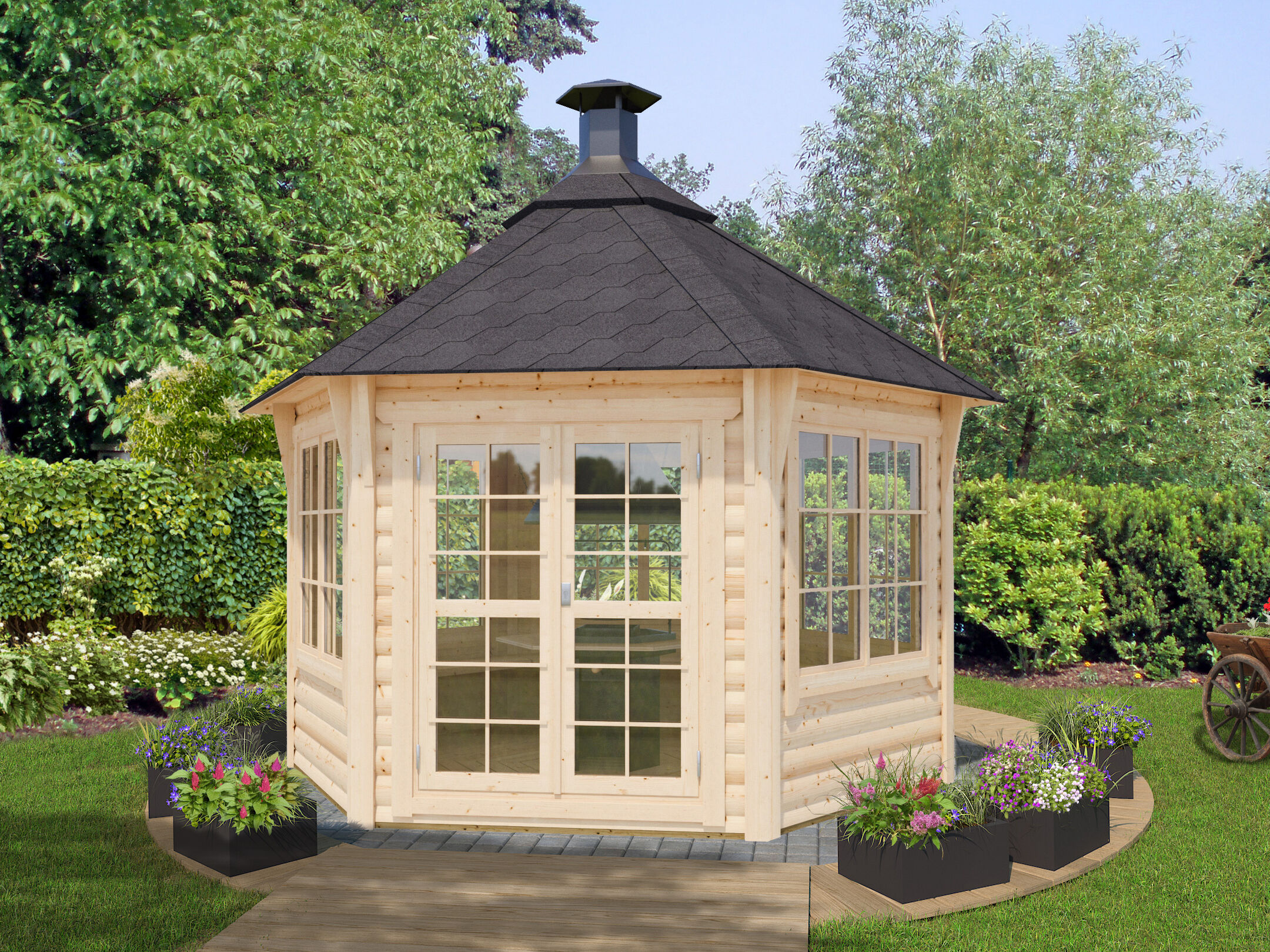 26% Discount! Fjordholz 6-Eck Grillpavillon Modell Hannes 9,0 m² Unkategorisiert online kaufen