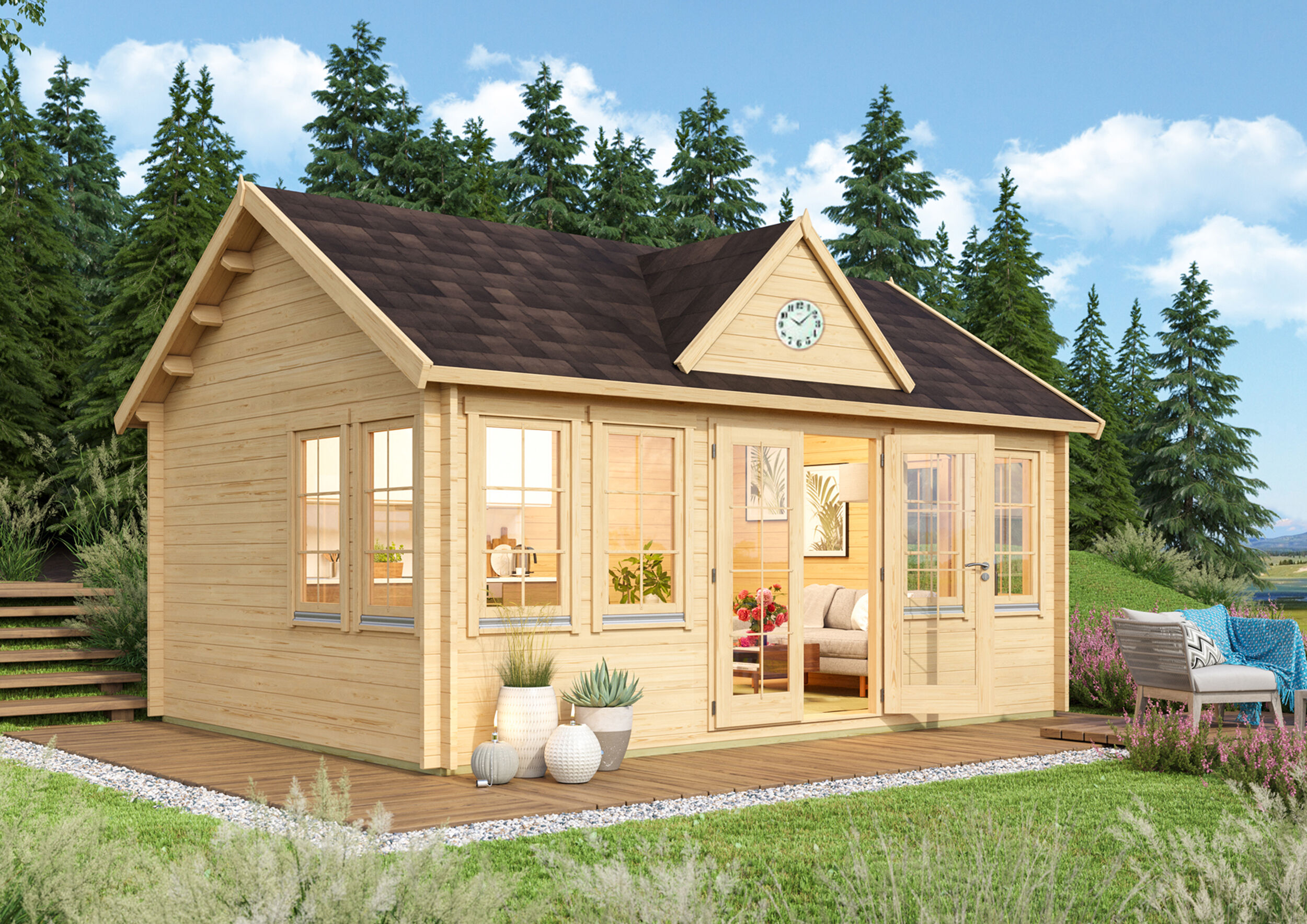 26% Discount! Fjordholz Gartenhaus Modell Teehaus Leeds 44 5x4m Unkategorisiert online kaufen