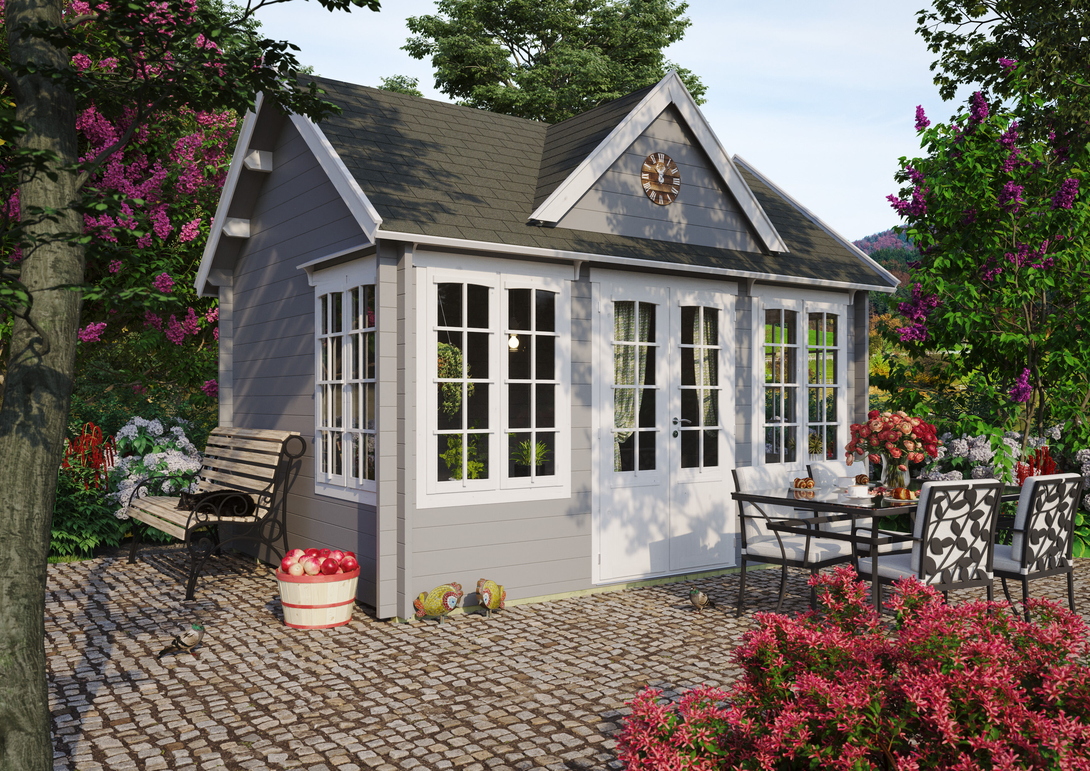 26% Discount! Fjordholz Gartenhaus Modell Teehaus Windsor 28 4x3m Unkategorisiert online kaufen