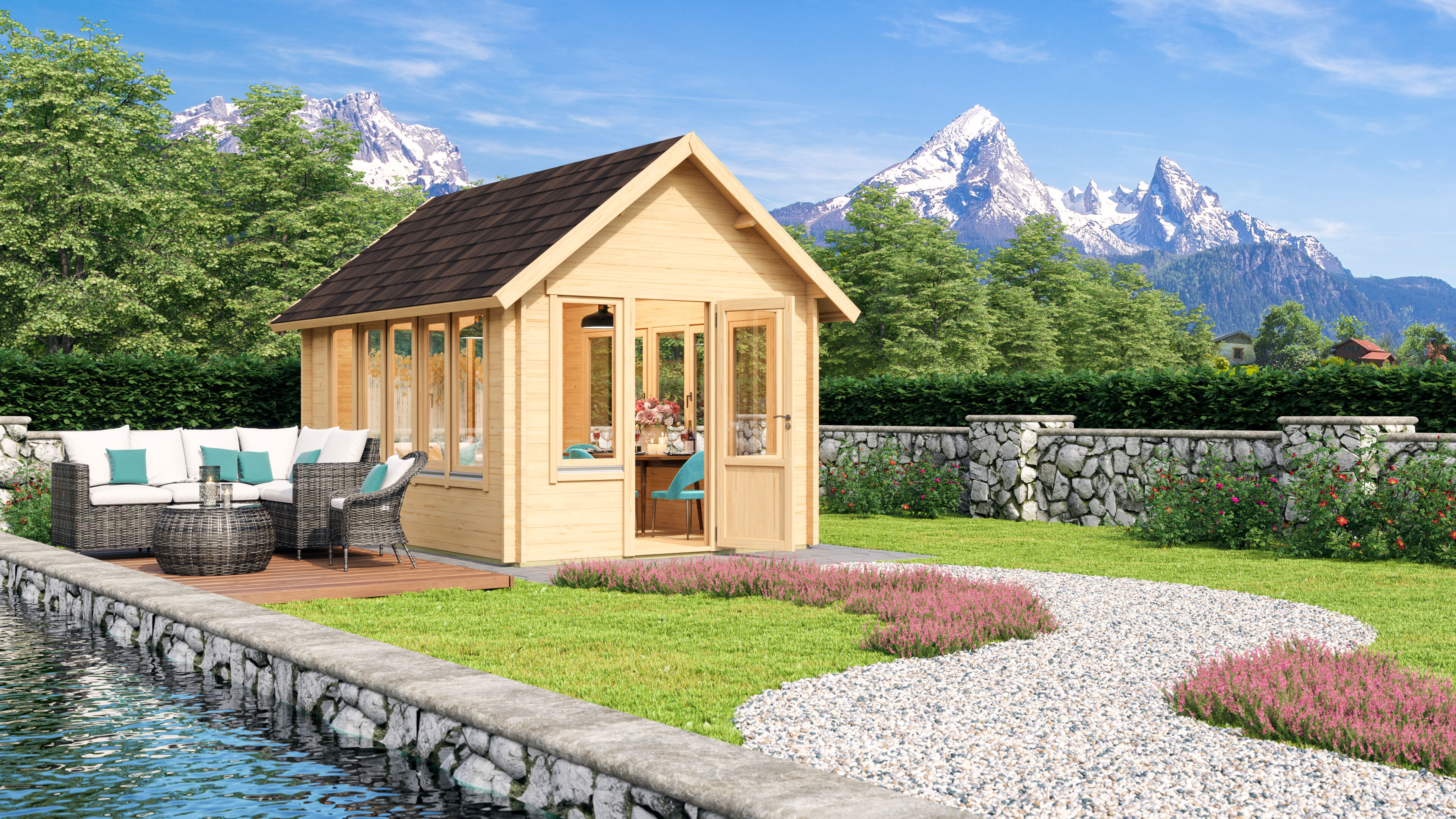 26% Discount! Fjordholz Gartenlounge Modell Jura 44 4x3m Unkategorisiert online kaufen