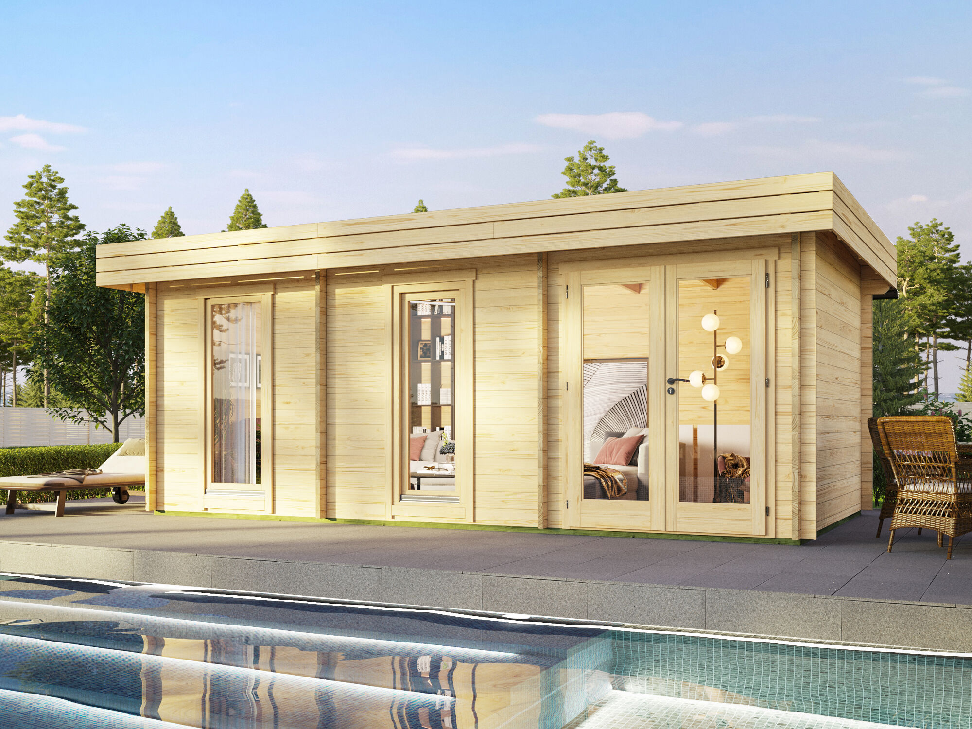 26% Discount! Fjordholz Gartenlounge Modell Miriam 44 C Modern 6x3m Unkategorisiert online kaufen