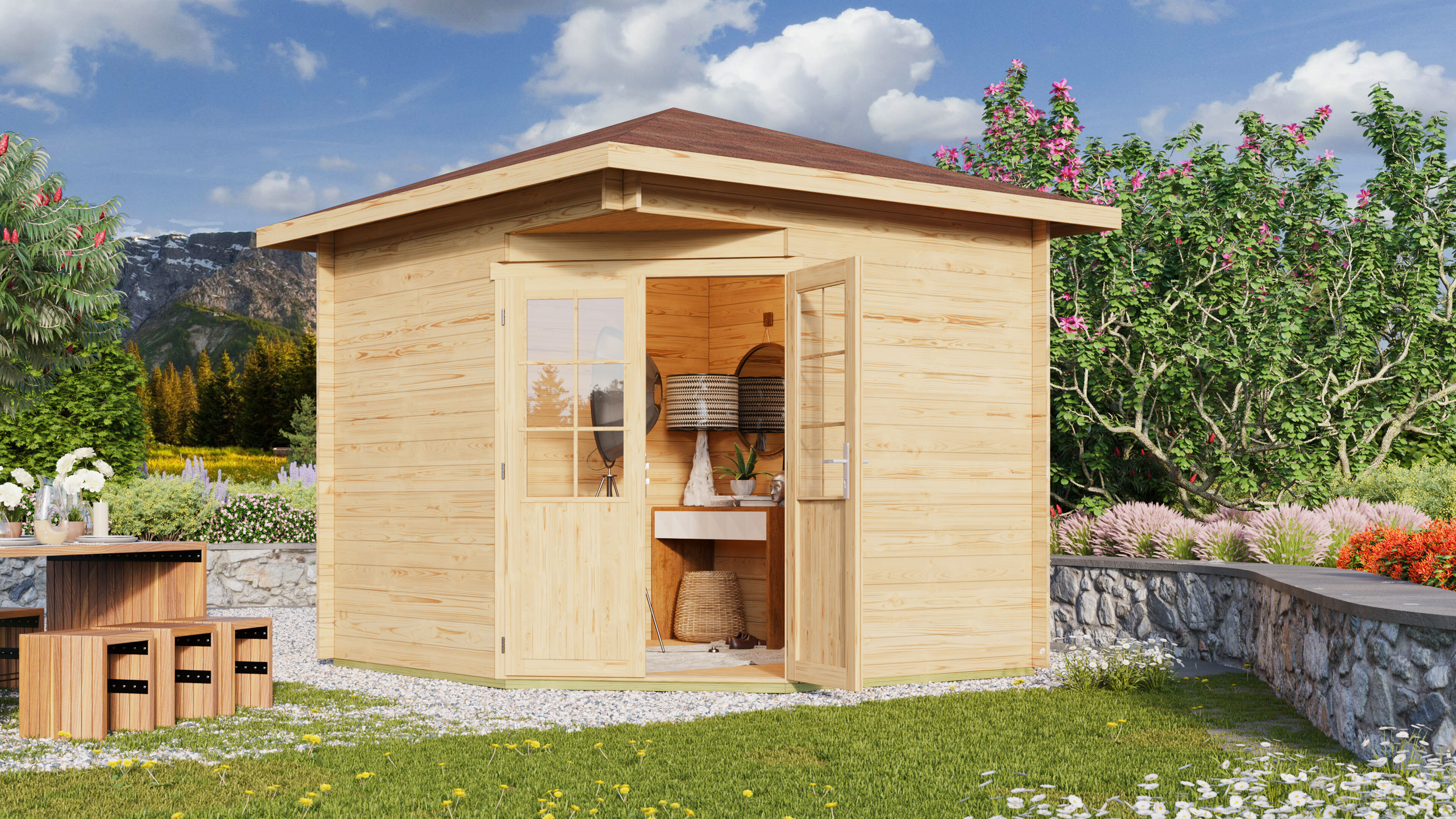 26% Discount! Fjordholz Gartenlounge Modell Nelly 44 B 3x3m Unkategorisiert online kaufen