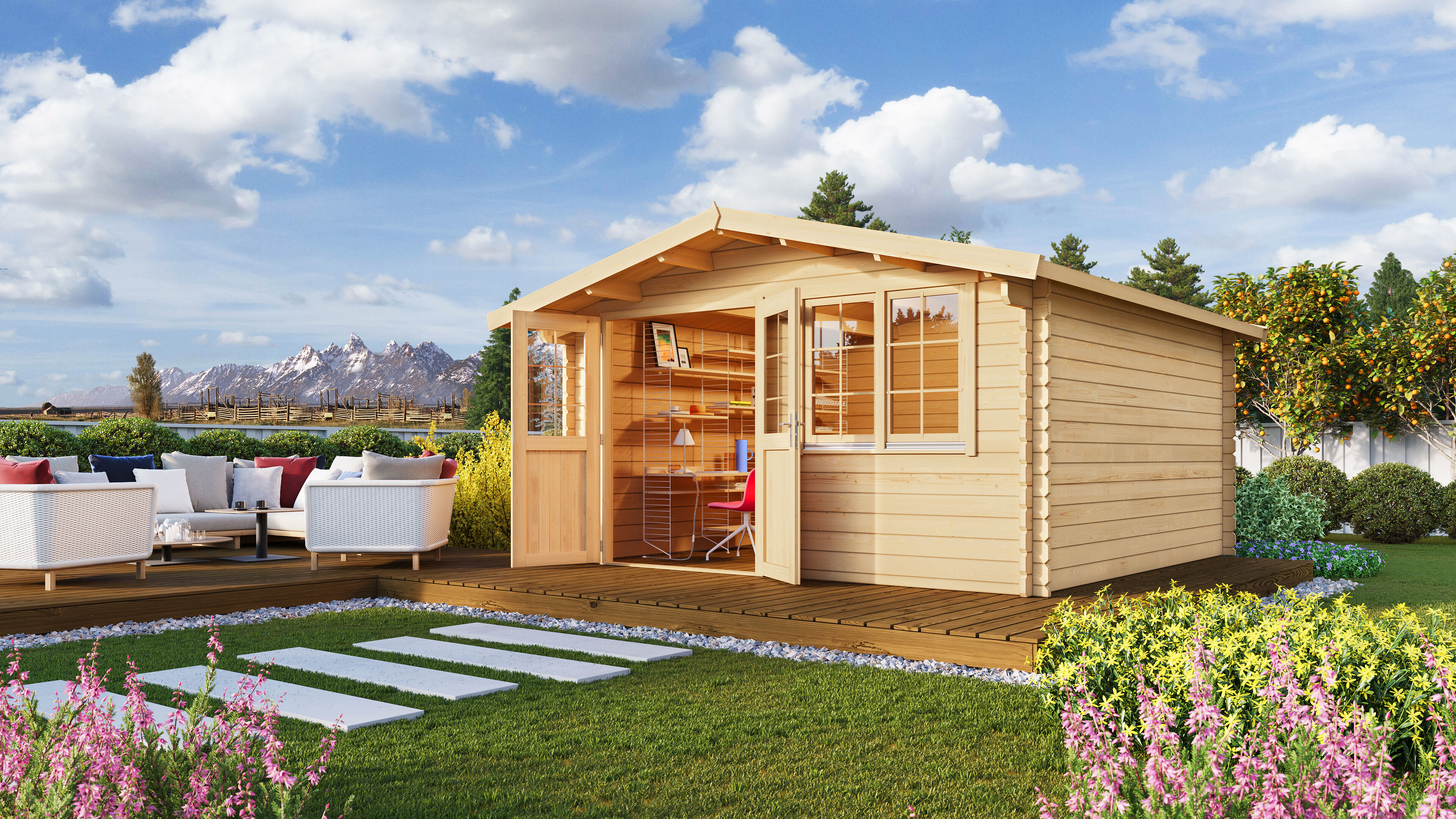 26% Discount! Fjordholz Gartenlounge Modell Robert 44 4x4m Unkategorisiert online kaufen