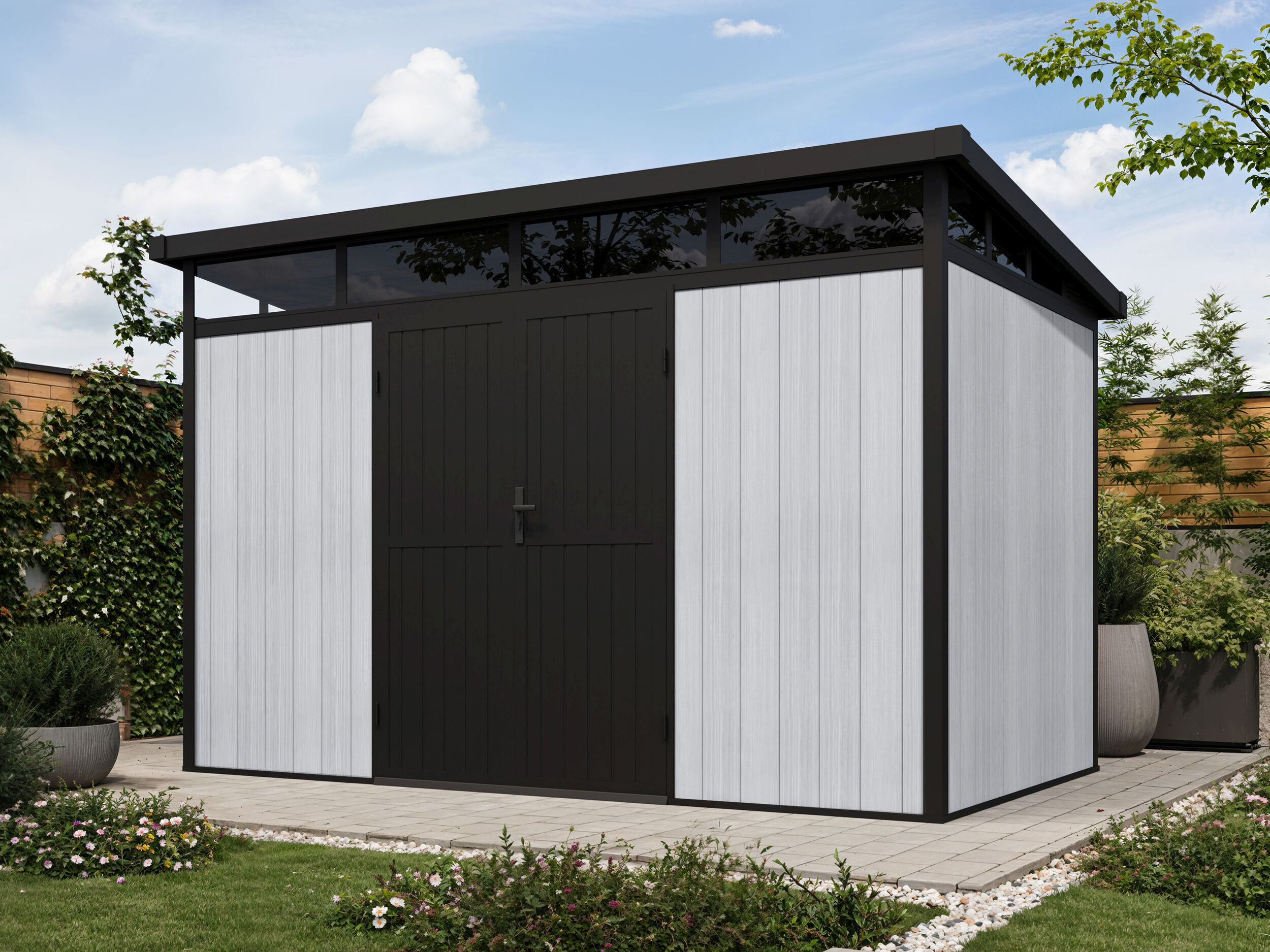 26% Discount! WPC Gartenhaus Modell Skylight Pent 7,40 m² 3x2m Unkategorisiert online kaufen