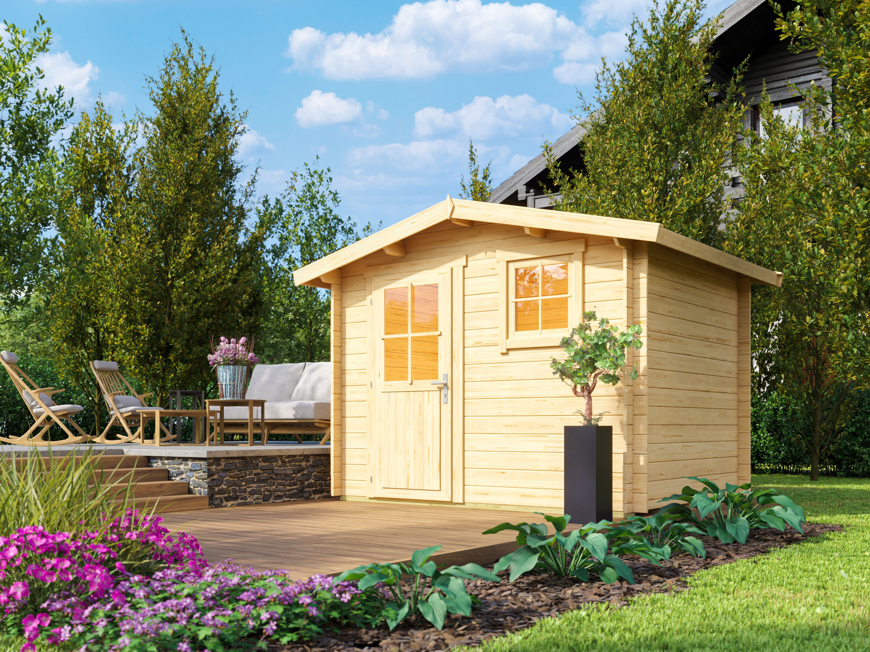 26% reduziert! 3 × 2 m | Satteldach Gartenlounge Eliza 2B Unkategorisiert online kaufen