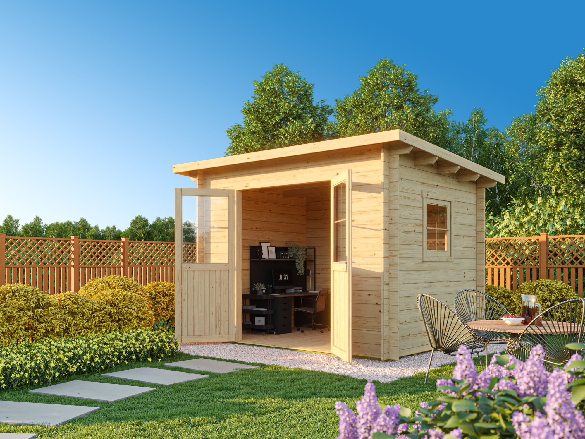 26% reduziert! 3 × 3 m | Pultdach Gartenlounge Ezra 2E Unkategorisiert online kaufen