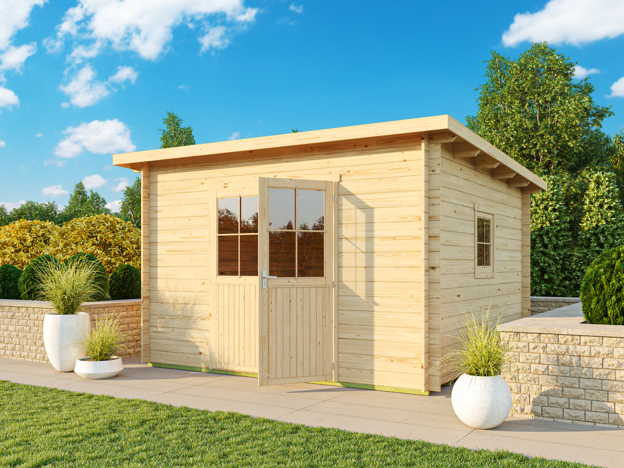 26% reduziert! 3 × 3 m | Pultdach Gartenlounge Ezra 5E Unkategorisiert online kaufen