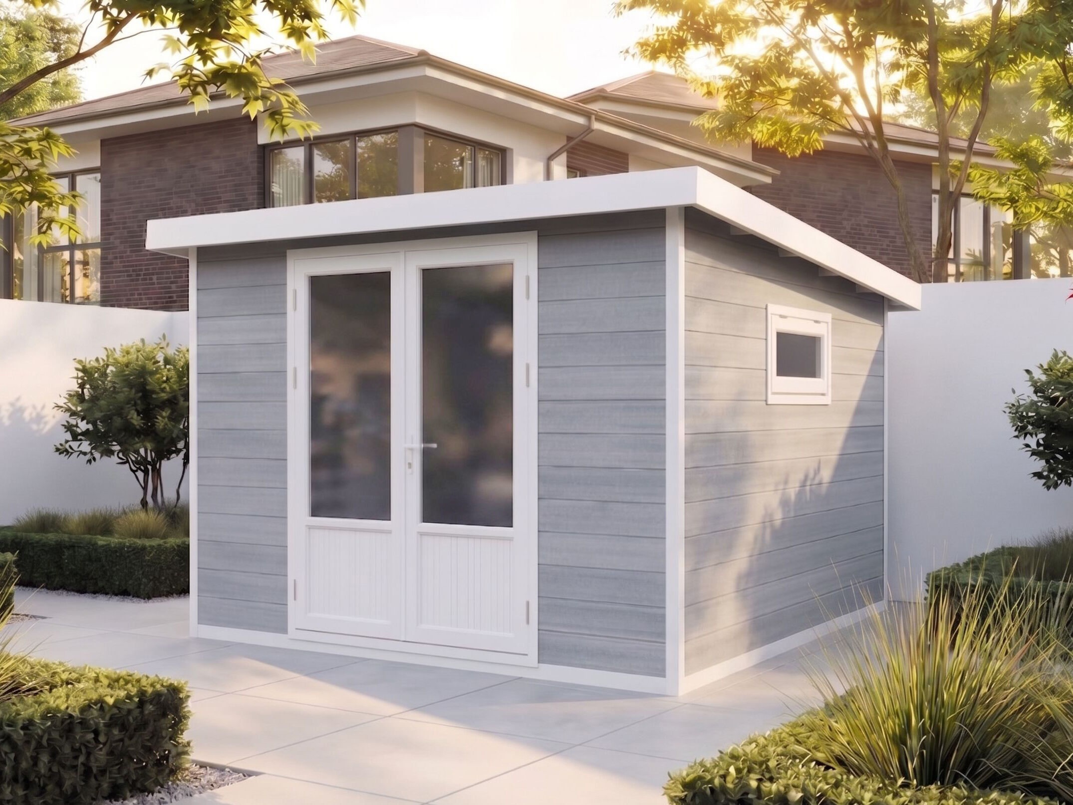 26% reduziert! 3 × 3 m | WPC Gartenlounge Ligno White 8,4 m² | modern Unkategorisiert online kaufen