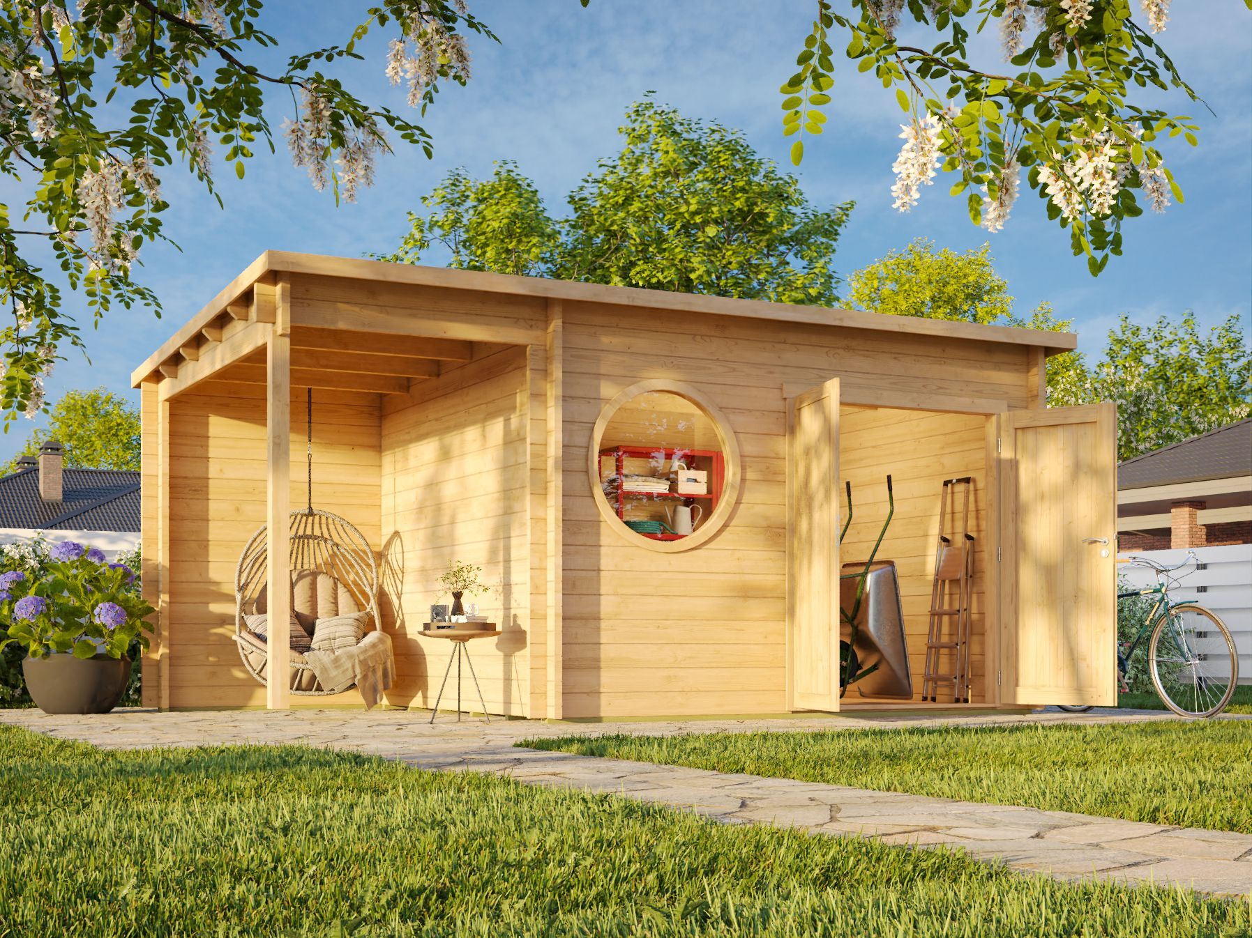 26% reduziert! 3 × 6 m | Pultdach Gartenlounge Ezra 4O | winterfest Unkategorisiert online kaufen