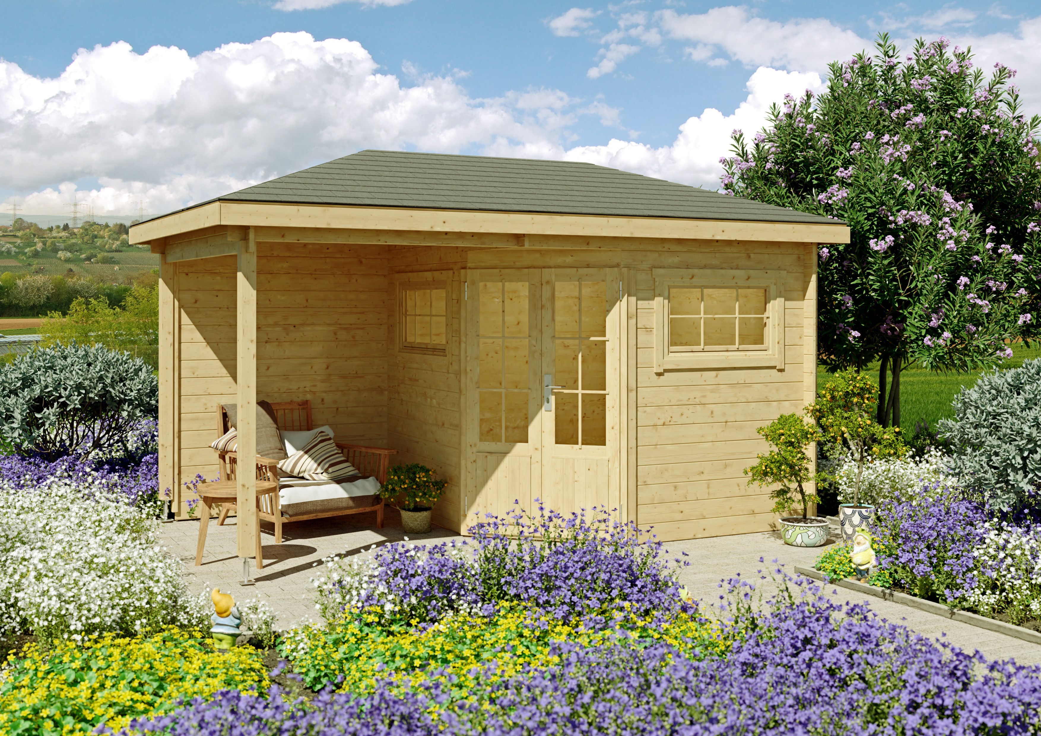 26% reduziert! 4 × 3 m | 5-Eck Gartenlounge Evelyn 2B | Anbau Unkategorisiert online kaufen