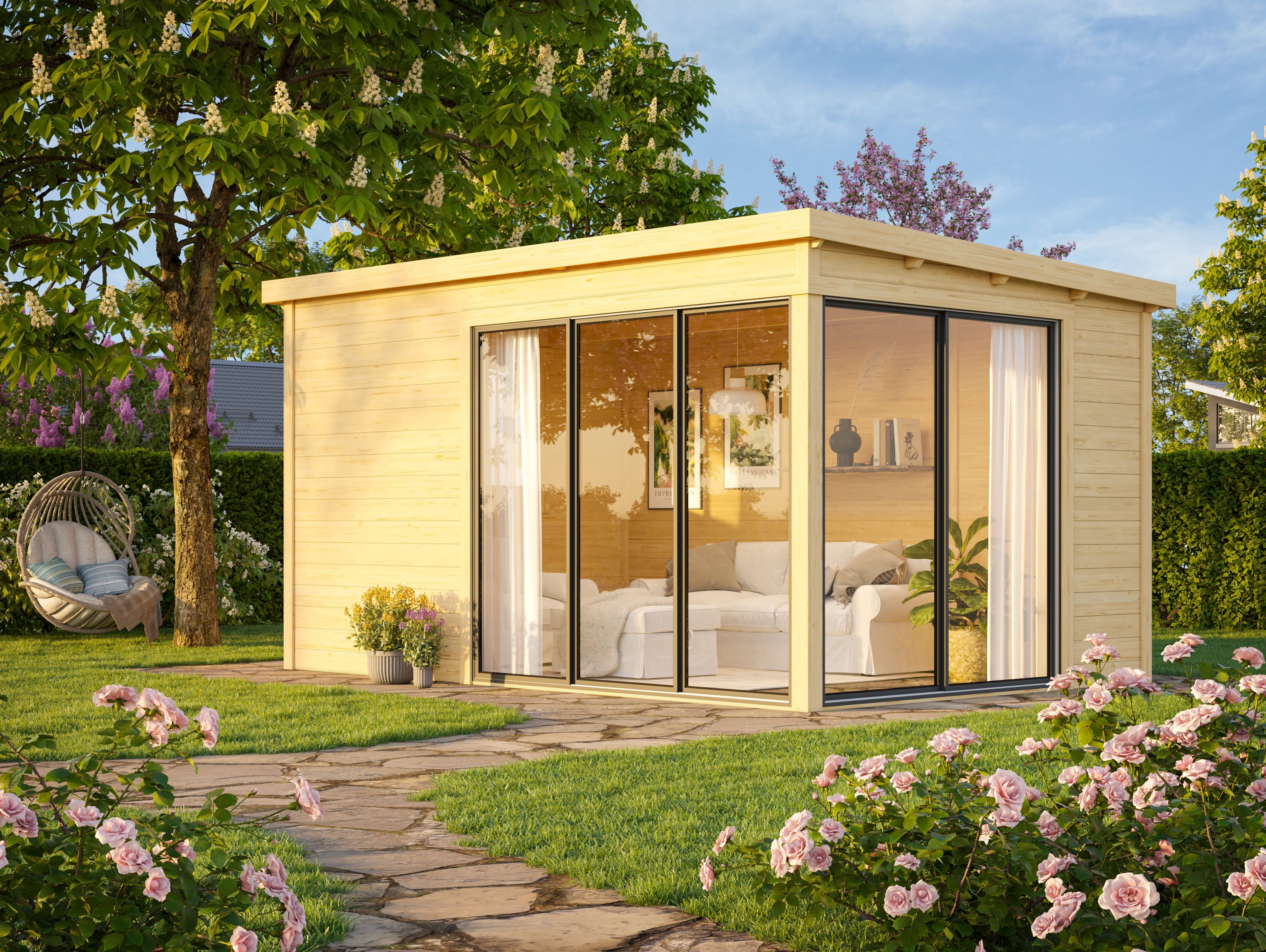 26% reduziert! 4 × 3 m | Gartenlounge Mia 28 E | modern | Pultdach | Glas-Schiebetür Unkategorisiert online kaufen 26% reduziert! 4 × 3 m | Gartenlounge Mia 28 E | modern | Pultdach | Glas-Schiebetür Unkategorisiert online kaufen