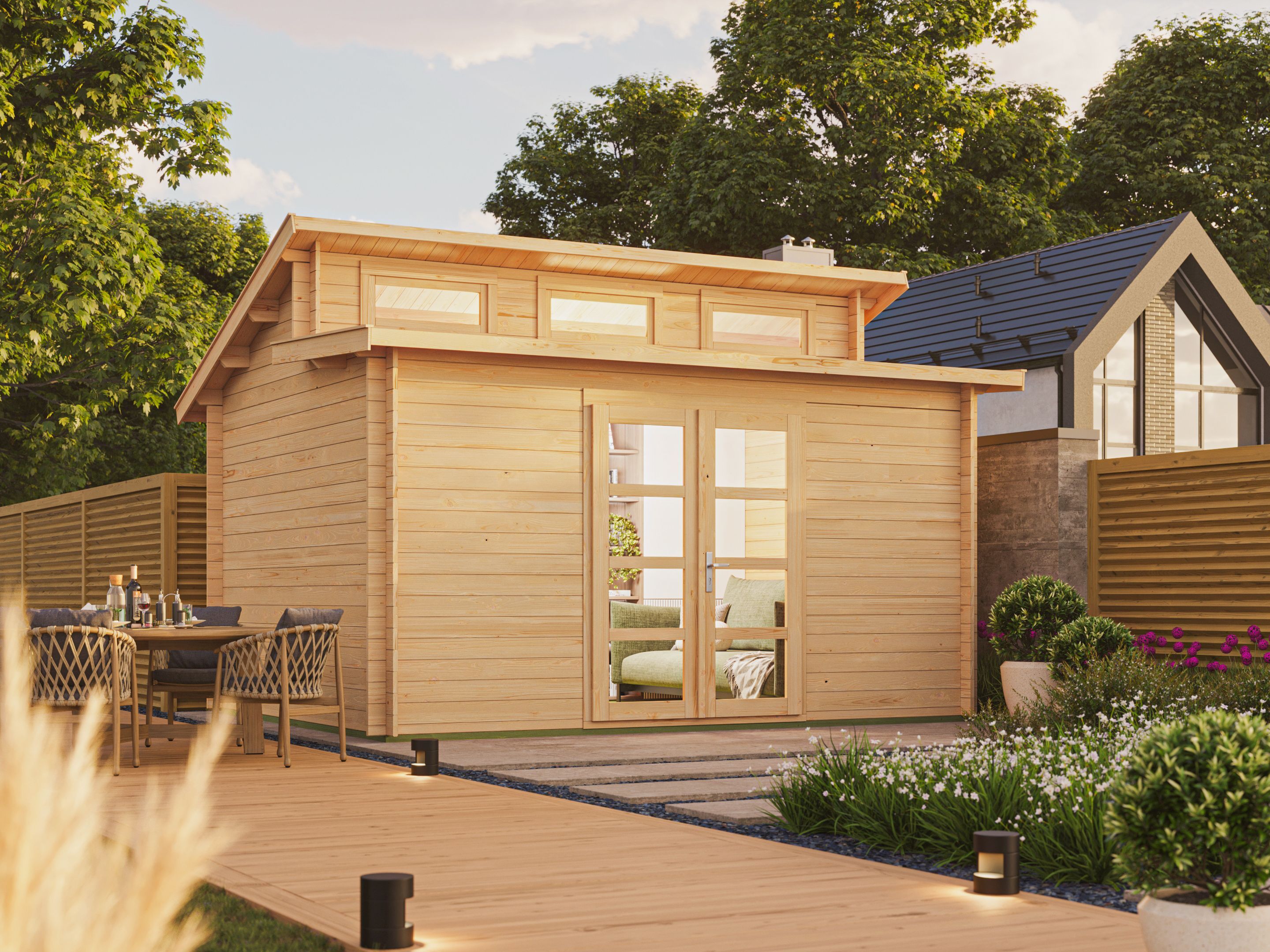 26% reduziert! 4 × 3 m | Pultdach Gartenlounge Aktiva-28 B Unkategorisiert online kaufen
