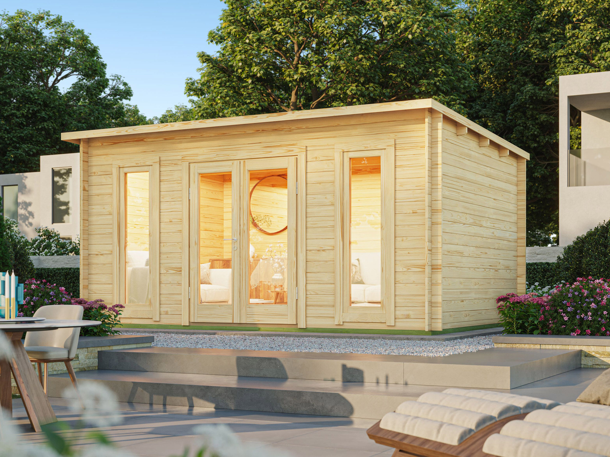 26% reduziert! 4 × 3 m | Pultdach Gartenlounge Mali 28 C Unkategorisiert online kaufen