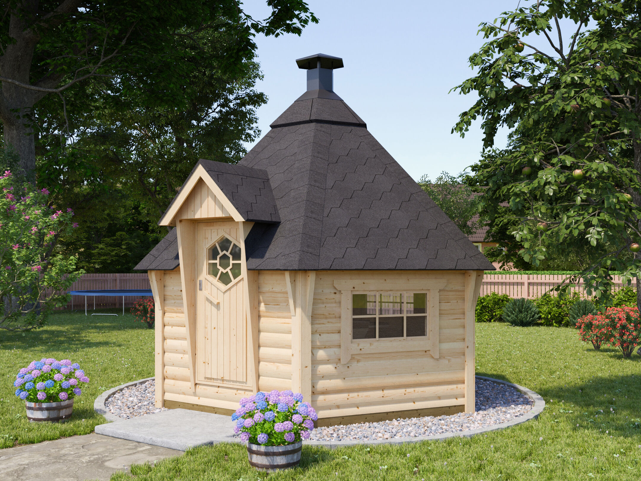 26% reduziert! 4 × 4 m | 6-Eck Grillkota Nils 9 m² Unkategorisiert online kaufen