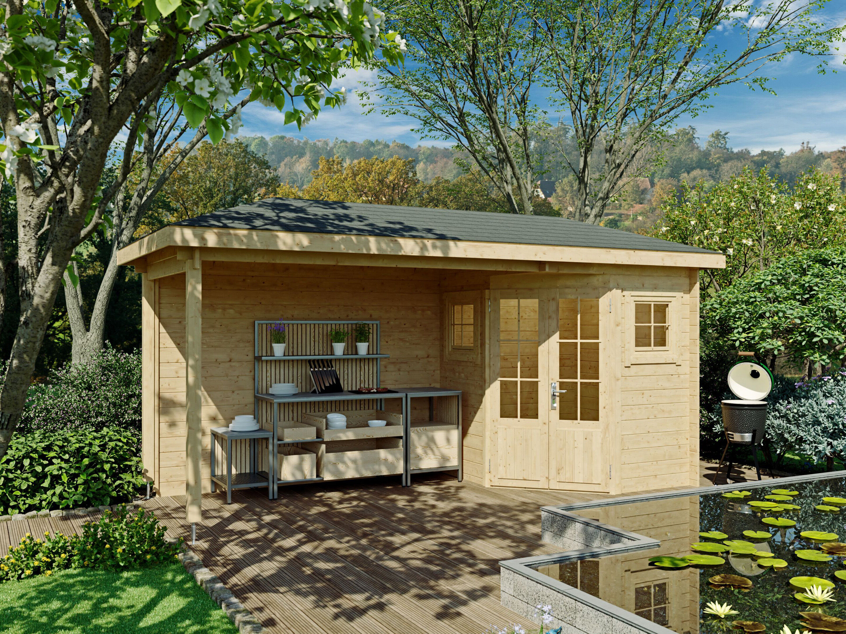 26% reduziert! 5 × 3 m | 5-Eck Gartenlounge Evelyn 1C | Anbau Unkategorisiert online kaufen