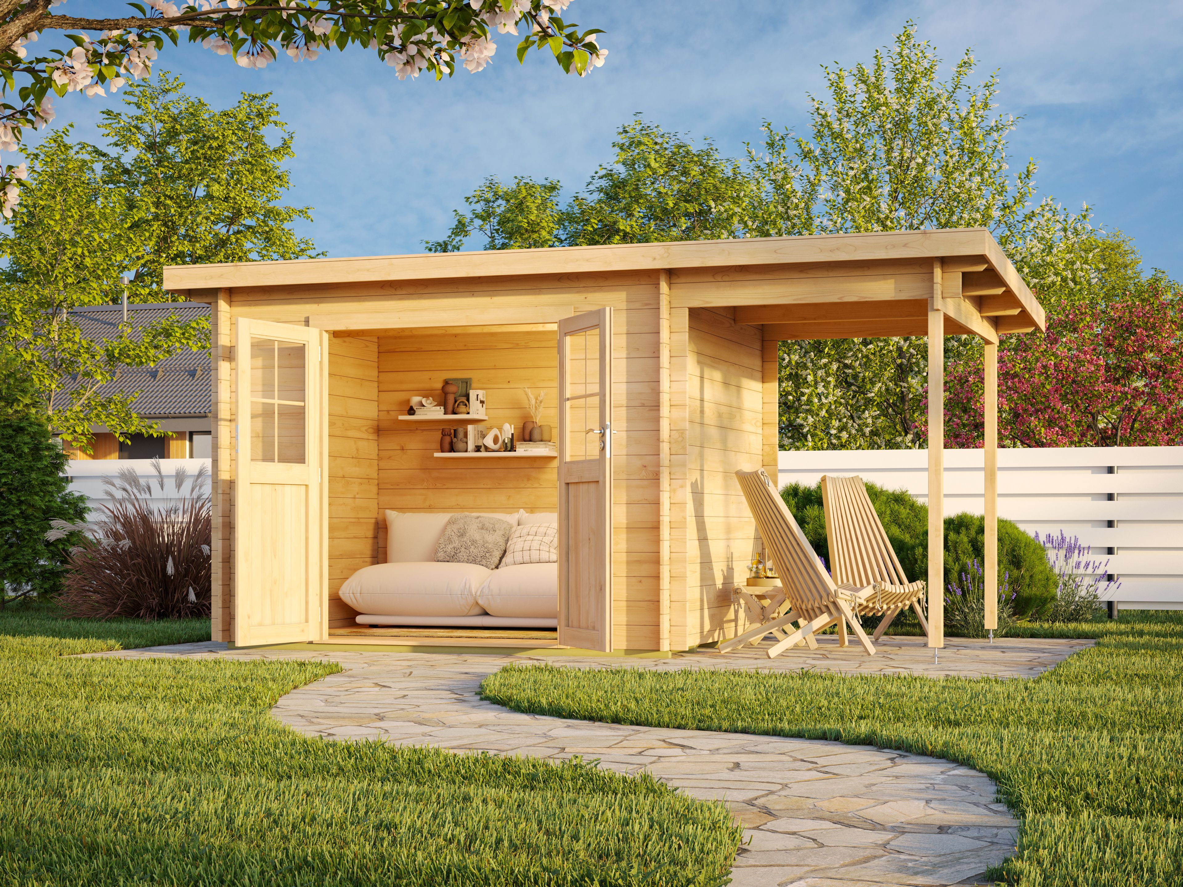 26% reduziert! 5 × 3 m | Pultdach Gartenlounge Ezra 2G | Schleppdach Unkategorisiert online kaufen