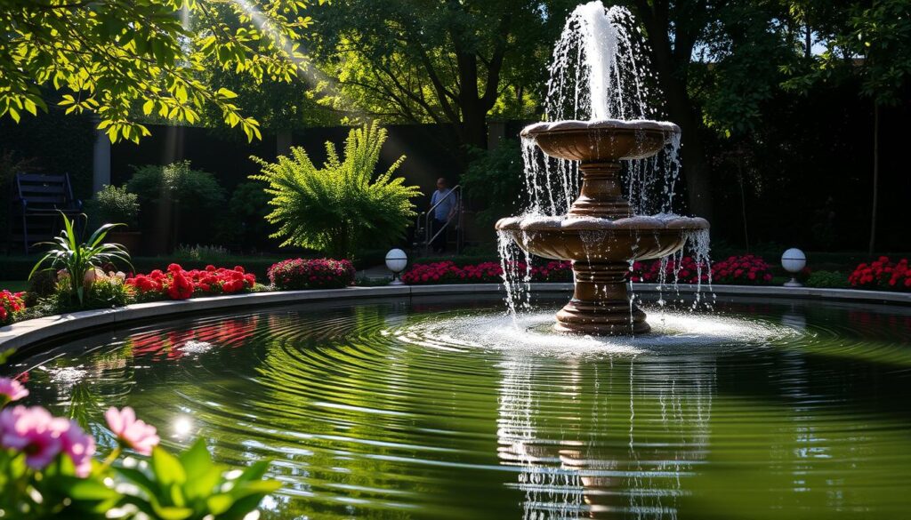 Wasserspiele im Garten