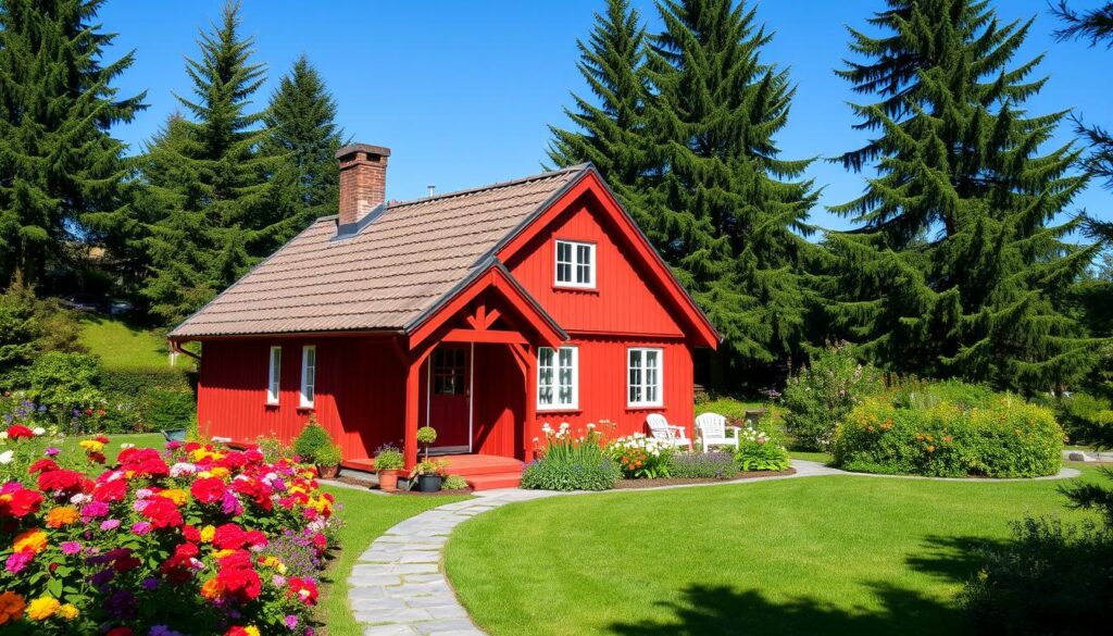 Schwedenhaus Architektur im Garten