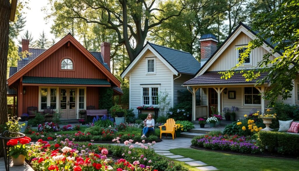 Schwedenhaus Größenvarianten im Garten