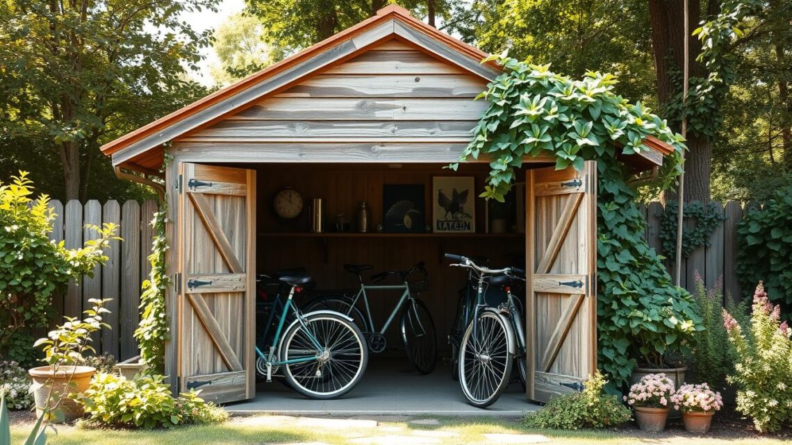 Fahrradgarage für den Garten