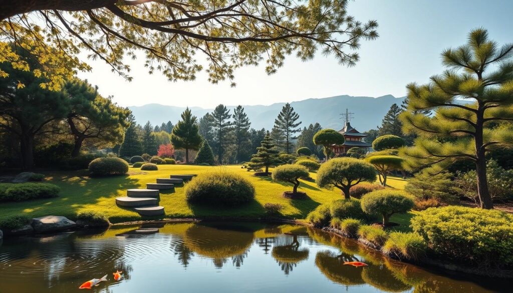 Farbgestaltung japanischer Garten