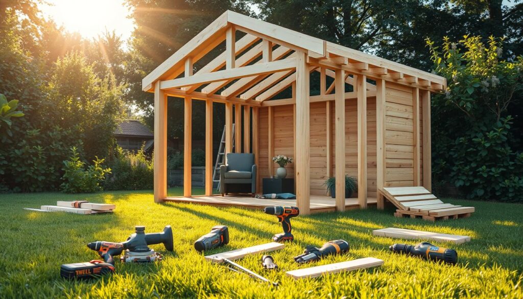 Gartenhaus Montage