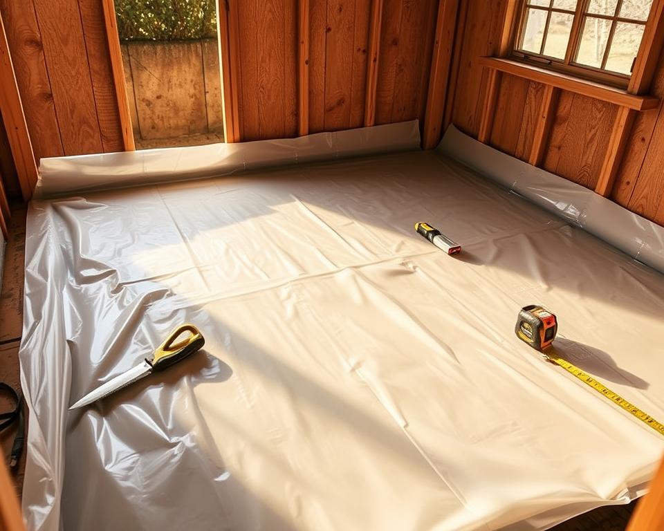 Installation einer Feuchtigkeitssperre