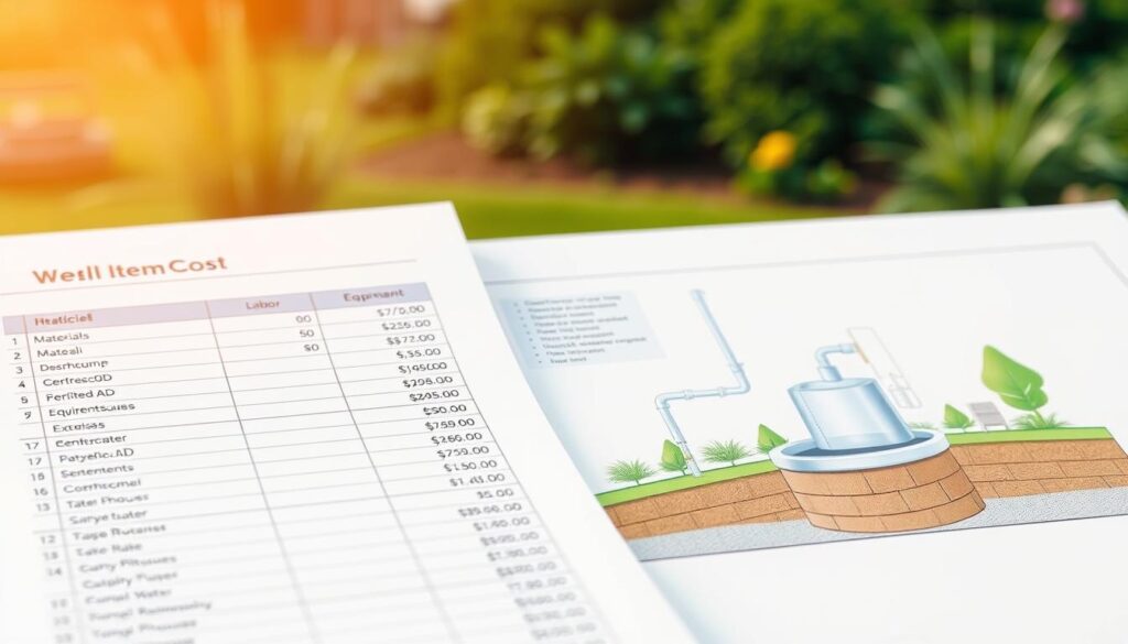 Kostenkalkulation für Brunnen