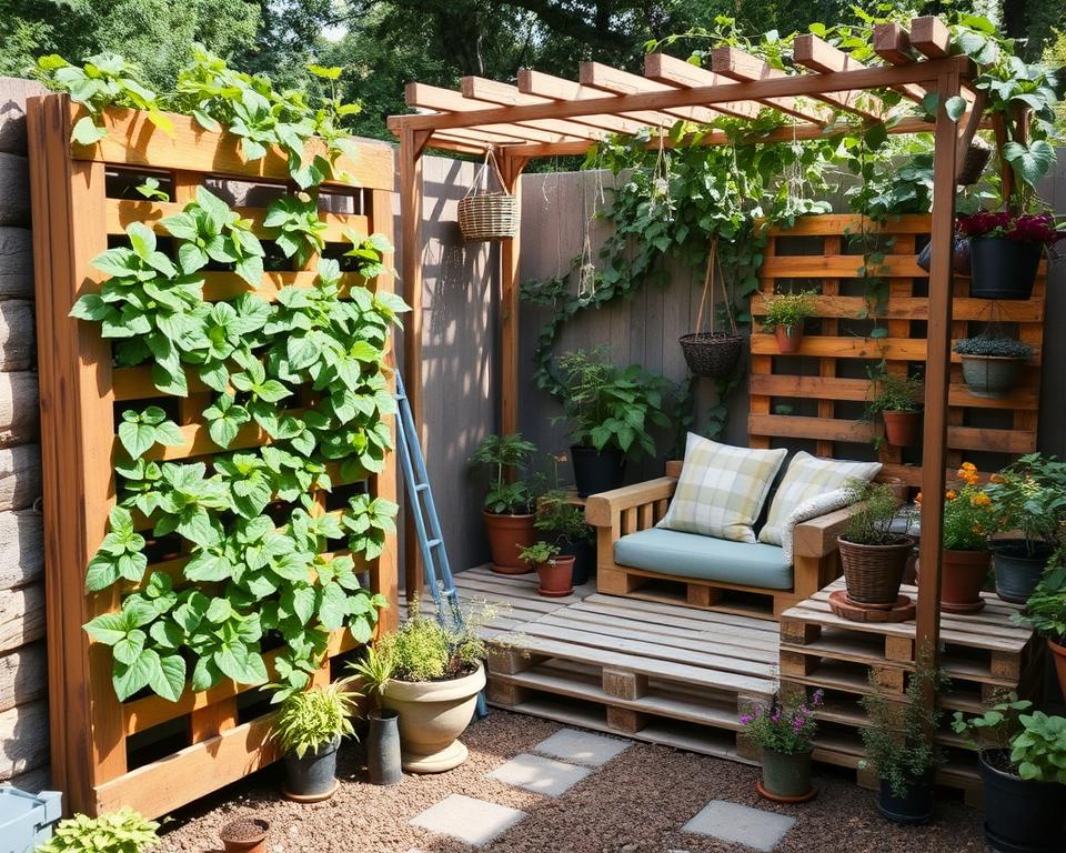 Kreative Ideen mit Paletten für den Garten