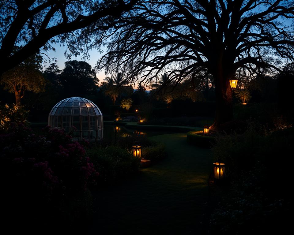 Stimmungsvolle Beleuchtung im Garten