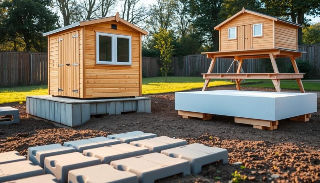Technische Alternativen für Gartenhaus Fundamente