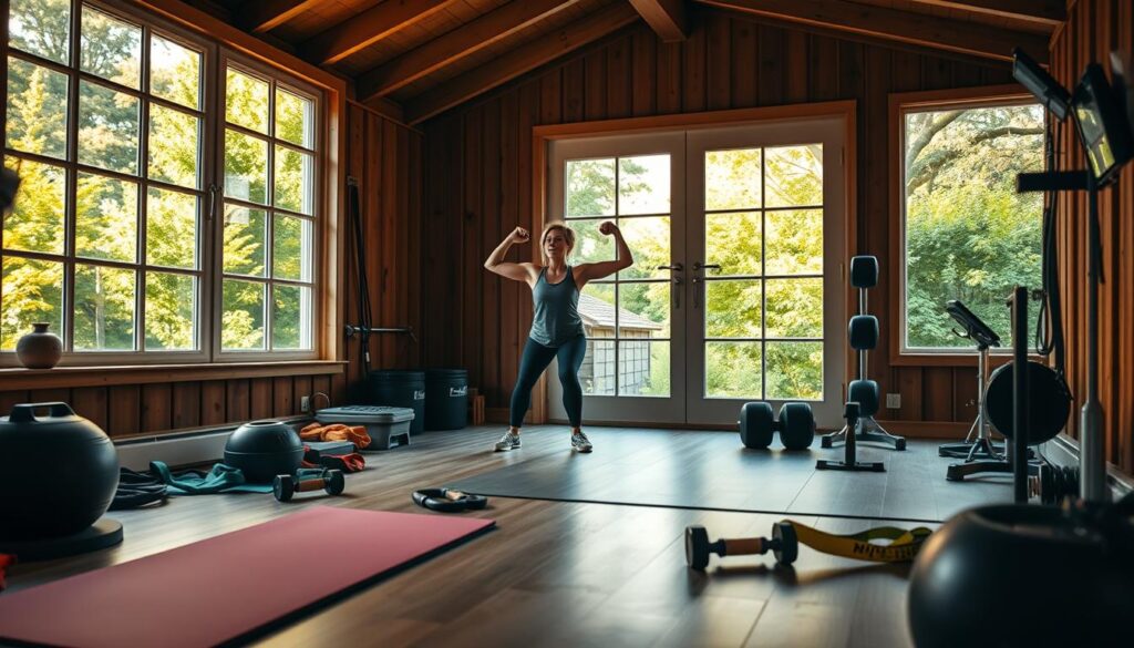 Trainingsmöglichkeiten im Gartenhaus