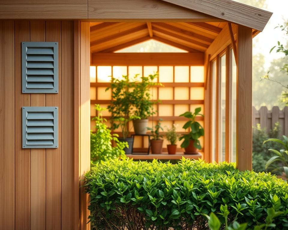 Lüftung und Feuchtigkeitskontrolle im Gartenhaus