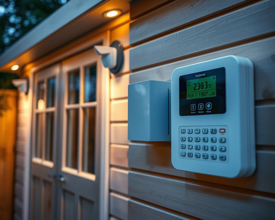 Moderne Alarmanlage für Gartenhäuser