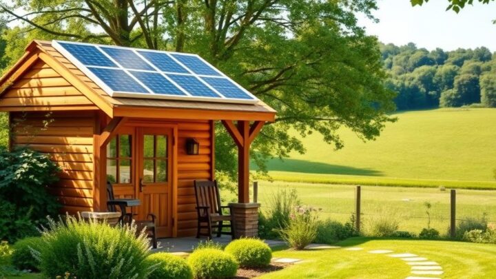 Solaranlage auf dem Gartenhaus: Energie sparen im Garten