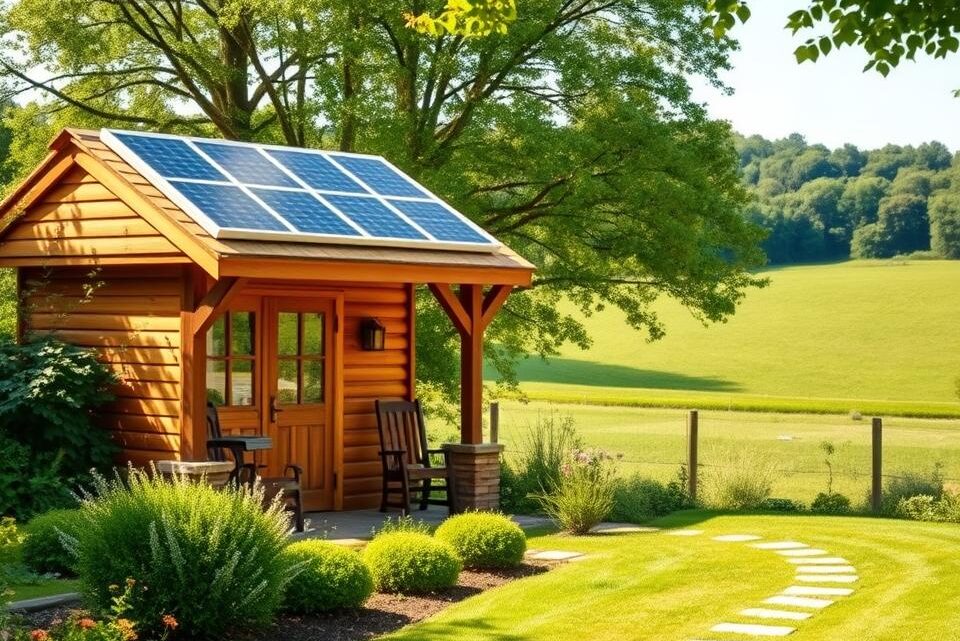 Solaranlage auf dem Gartenhaus: Energie sparen im Garten