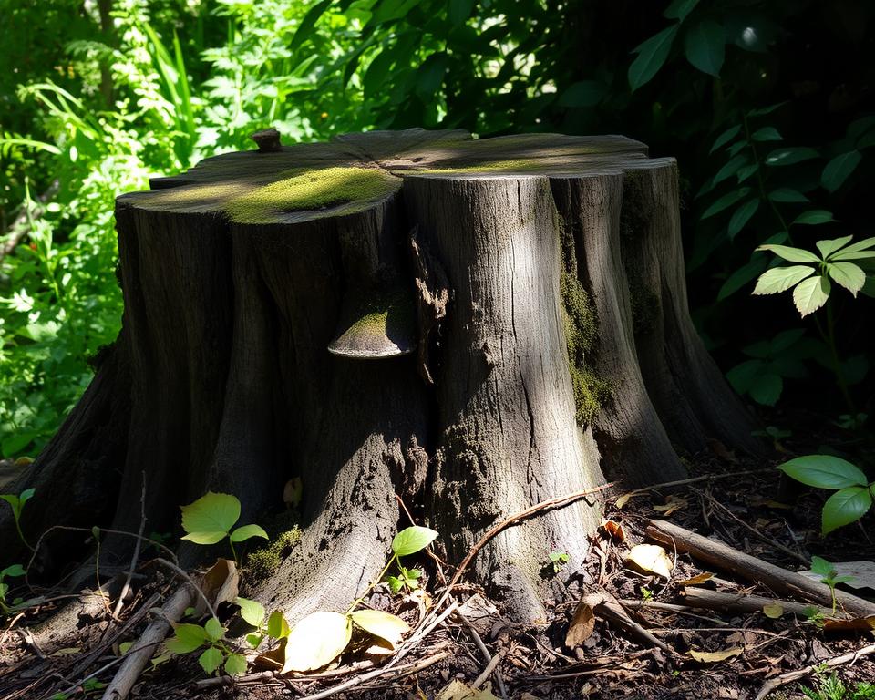 Biologische Stumpfentfernung durch natürliche Verrottung