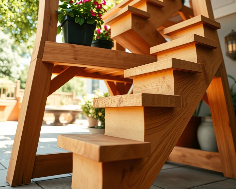 Blumentreppe Stabilität Konstruktion