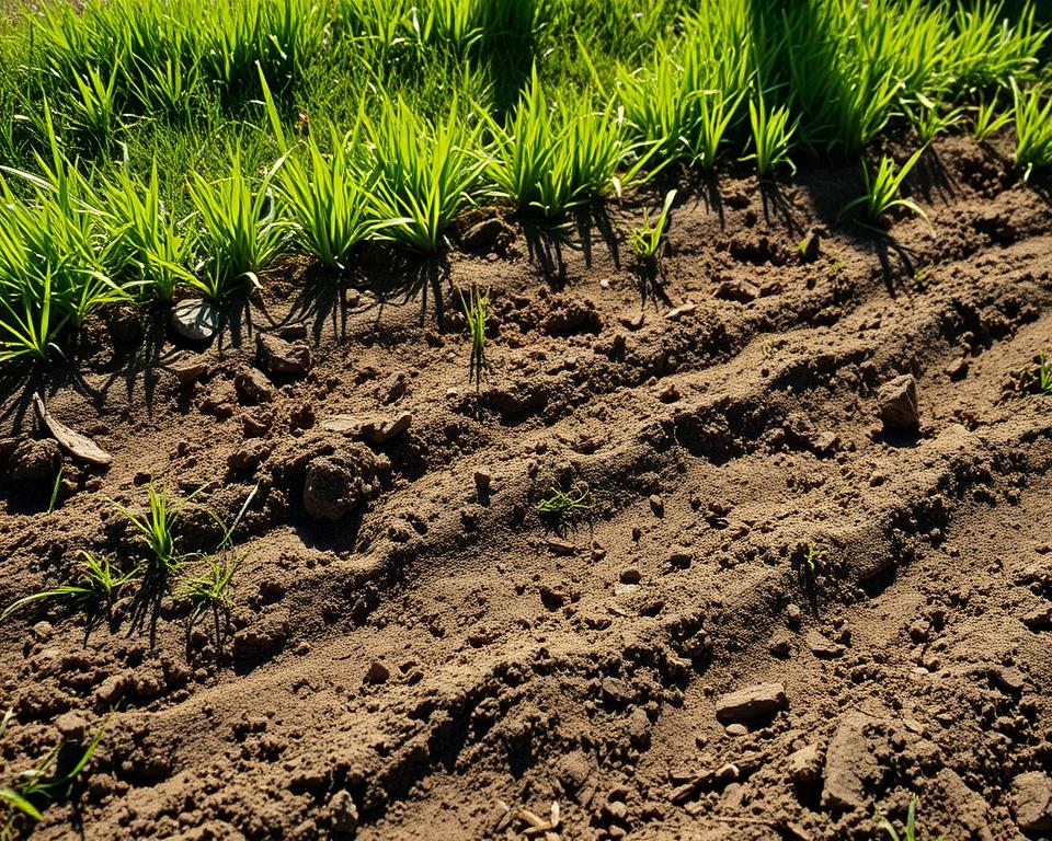 Bodenvorbereitung für Rasengitter