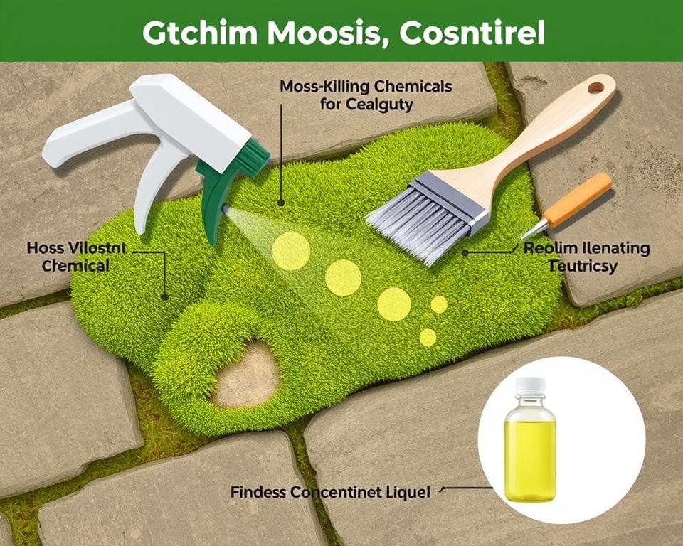 Chemische Moosbekämpfung Methoden