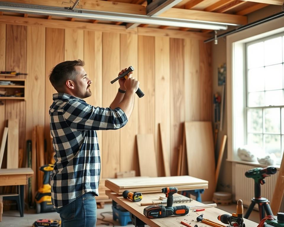 DIY Wandvertäfelung Montage