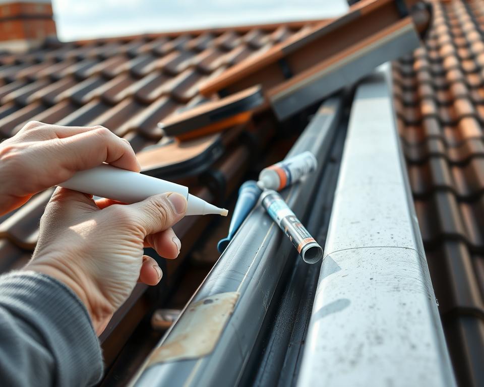 Dachrinne abdichten Methoden