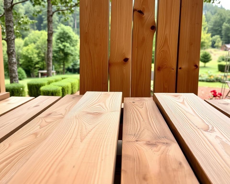 Douglasie und Lärche Holz für Gartenmöbel