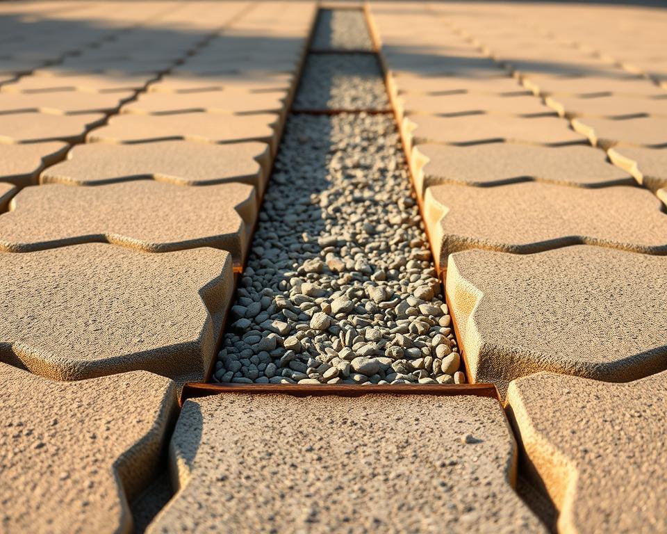 Drainage für Polygonalplatten