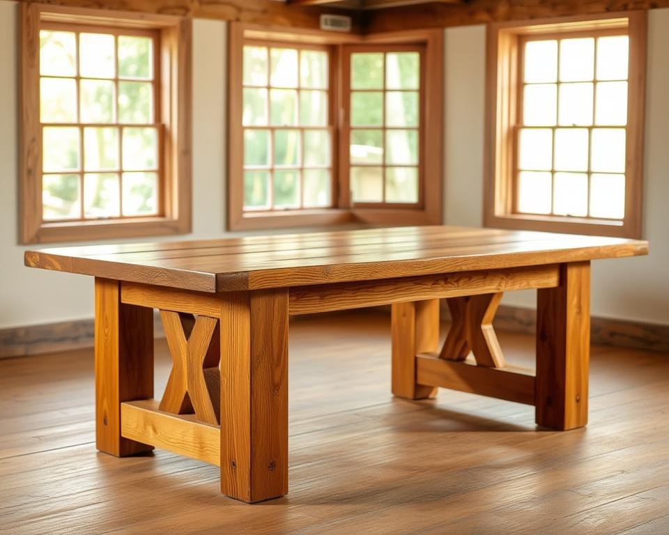 Eichenholz Tisch robuste Konstruktion