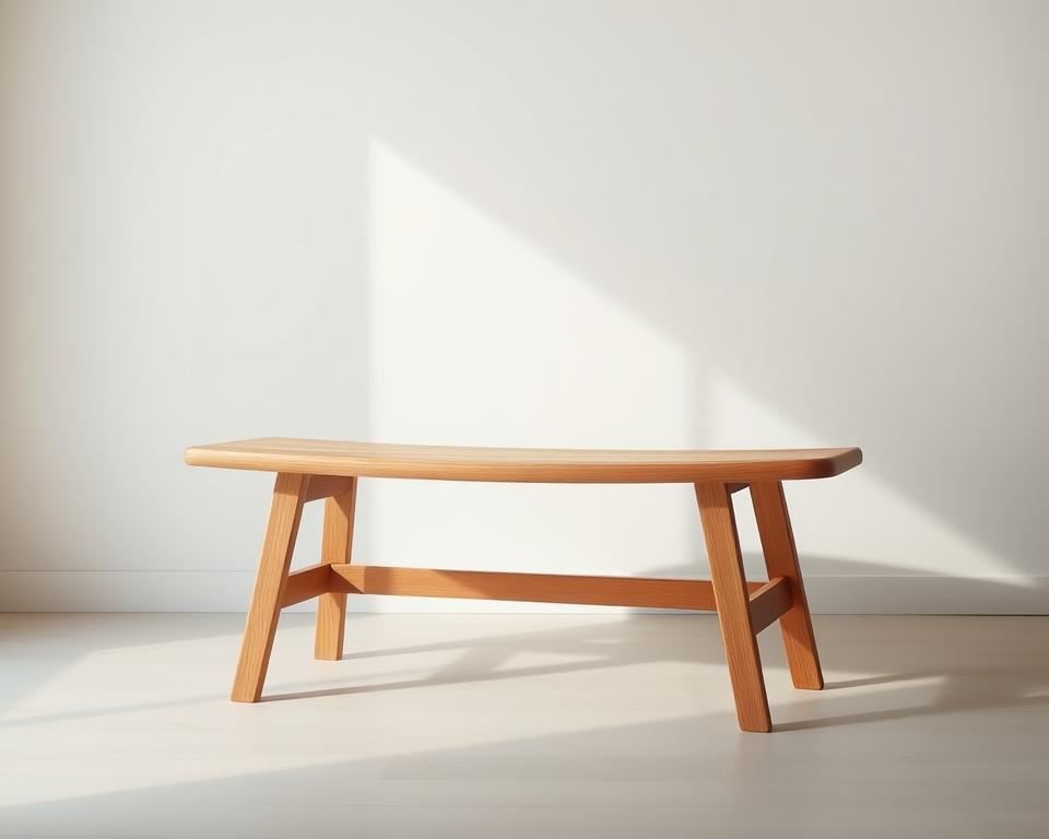 Ergonomische Holzbank Proportionen