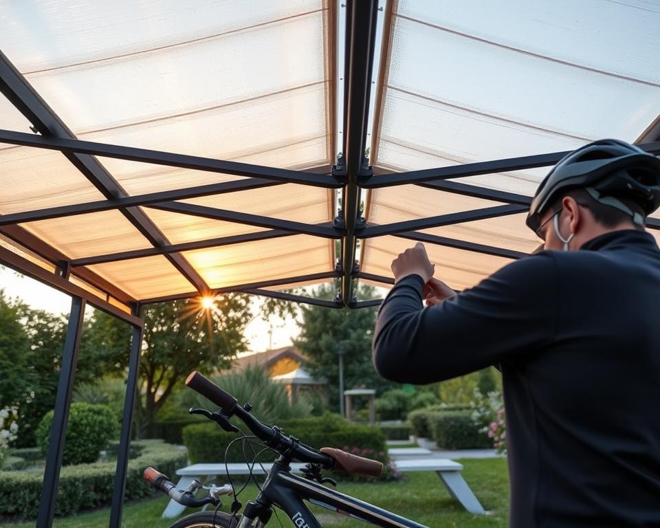Fahrradüberdachung Wartung